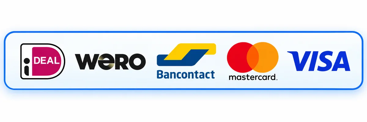 Beschikbare betaalmethoden: iDEAL, Wero, Bancontact, Mastercard en Visa