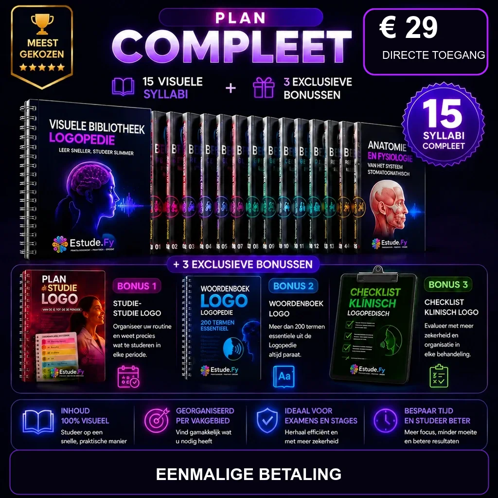 Compleet pakket met 15 visuele studiemodules en drie bonussen voor een eenmalige betaling van € 29